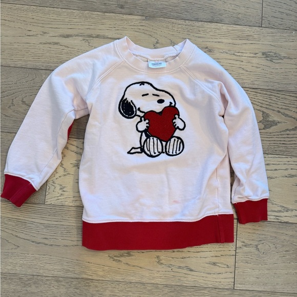 hanna andersson snoopy sweatshirt pink size 130 - Picture 1 of 4